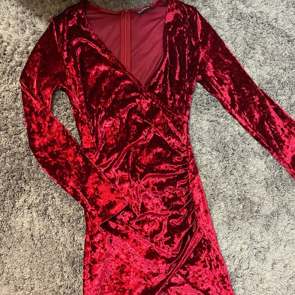 Velvet Red Dress